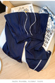 Real Shot High Waist Versatile Women's Wide-Leg Pants Summer Silk Cool Sense Loose Fit Slimming Casual Lace in Navy Blue