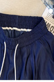 Real Shot High Waist Versatile Women's Wide-Leg Pants Summer Silk Cool Sense Loose Fit Slimming Casual Lace in Navy Blue
