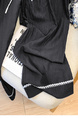 Real Shot High Waist Versatile Women's Wide-Leg Pants Summer Silk Cool Sense Loose Fit Slimming Casual Lace in Black