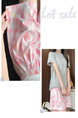 Korean Version of Yamamoto Shorts for Women 2025 Spring and Summer in Pink and White