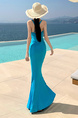Turquoise In Stock Real Shot Summer New Modal Strap Fishtail Skirt Cross Behind Dress Vacation Style Long Skirt
