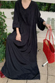 Black Real Shot Spot 2025 New Loose Thin Over the Knee Long Dress