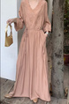 Peach Real Shot Spot 2025 New Loose Thin Over the Knee Long Dress