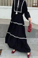 Black Real Shot Spot 2025 New Loose Thin Over the Knee Long Dress