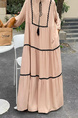 Blush Pink Real Shot Spot 2025 New Loose Thin Over the Knee Long Dress