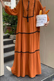 Terracotta Real Shot Spot 2025 New Loose Thin Over the Knee Long Dress