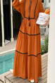 Terracotta Real Shot Spot 2025 New Loose Thin Over the Knee Long Dress