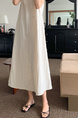 Korean Chic Retro Round Neck Open Line Backless Design Loose Long Vest Cotton and Linen Dress for Women - Color: Beige