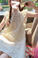 Small Flying Sleeves French Gentle White Dress Women's Summer 2025 New Small Seaside Holiday Baby Dress - Color: Off-White