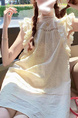 Small Flying Sleeves French Gentle White Dress Women's Summer 2025 New Small Seaside Holiday Baby Dress - Color: Off-White