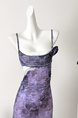 Gradient Purple Real Shot Cost-Effective! Lightly Mature Purple Dress Women's Summer New Tight Waist Sheath Suspender Skirt Lace Long Skirt