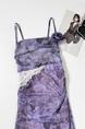 Gradient Purple Real Shot Cost-Effective! Lightly Mature Purple Dress Women's Summer New Tight Waist Sheath Suspender Skirt Lace Long Skirt