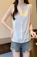 Real Shot Wholesale Price 2025 Summer New Style Temperament Wood Ear Edge Stand Collar French Ruffle Collar Sleeveless Shirt Vest in Soft Cream