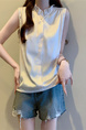 Real Shot Wholesale Price 2025 Summer New Style Temperament Wood Ear Edge Stand Collar French Ruffle Collar Sleeveless Shirt Vest in Soft Cream