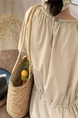 Korean version of 2025 summer Japanese long skirt loose large version casual intellectual dress lazy style commuting - Beige