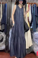 2025 Spring and Summer New Versatile Trendy Korean Style Dark Blue Denim Dress