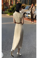 Early Summer Upper Class French Socialite Temperament Goddess Style High Sense Important Occasion Adult Lady-like Woman Wind Waist Tight Dress in Cream Color