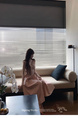 Bigking Daikin Nice Holiday Pink Sling Dress Women's Summer V-neck Tight Waist Fishbone Dress in Light Pink