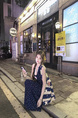 High Quality and Quality! Sling Dress Female Summer New Floral French Halter Cinched Slimming Long Dress in Navy Blue Temperament Dress
