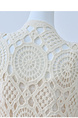National Holiday Wind Tassel Lace Suspender Dress Female Summer 2025 New Style Slit Hollow Layered Blouse Dress in Cream White