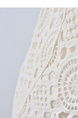 National Holiday Wind Tassel Lace Suspender Dress Female Summer 2025 New Style Slit Hollow Layered Blouse Dress in Cream White