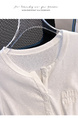 Siloy Real Shot 2025 Summer New ICE Cotton Fashion Small V-neck Short Sleeve Top Versatile Simple Blouse in White