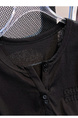 Siloy Real Shot 2025 Summer New ICE Cotton Fashion Small V-neck Short Sleeve Top Versatile Simple Blouse in Black