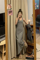 Gray Vest Dress Women's Summer 2025 New Korean Style Retro Design Long Skirt Temperament Waist-Controlled Skirt