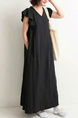 Black New Style Sleeveless Long Loose Slim Dress Simple Temperament Solid Color Long Skirt with Pockets on Both Sides