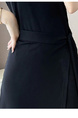 Black Real Shot Lace-Up Dress Pony Letter Waist Slimming Mid-Length T-Shirt Dress Women Summer