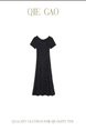 Black Spot Cut Cake Homemade Small French Square Collar Floral Temperament Slim Dress Fat MM Large Size Women's Clothing
