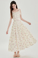 Cream Pink Suspender Dress for Girls in Summer, Fairy-Like, Forest-Style, Sleeveless Long Dress for Beach Vacation, Petite