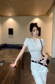 Real Shot Summer Korean-Style Slim-Fit Raglan Button Pleated Design Slimming Short-Sleeved Women's Solid Color Top T-shirt in Light Gray