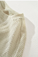Women's Fashionable Slim-Fit Top with Sleeves T-shirt Knitwear Summer New Holiday in Light Beige