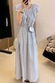 High-grade temperament puff sleeve dress female 2025 summer new Korean style fashion high waist small size A-line skirt in Light Blue