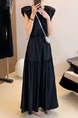 High-grade temperament puff sleeve dress female 2025 summer new Korean style fashion high waist small size A-line skirt in Black