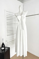 EIA Yyao Zurich Moonlight Halter Dress Women's Summer Elegant Golden White Backless Long Dress in Pure White