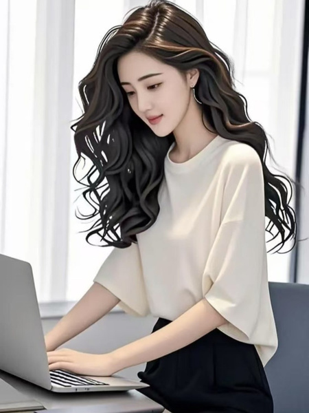 French Style Temperament Cold High-End Beige Loose Small Top Women's Summer