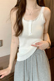 Real shot wholesale price 2025 new sweet and spicy style lace edge button design vest bottom outerwear top for women in Cream