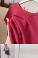 Simple Style U-Neck Short Sleeve 2025 Spring New Korean Style Slim Fit Slimming Leisure Anti-Aging Top T-shirt in Raspberry Pink