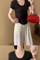 Simple Style U-Neck Short Sleeve 2025 Spring New Korean Style Slim Fit Slimming Leisure Anti-Aging Top T-shirt in Black