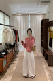 Brivin Red Striped Diagonal Collar Thin Knitted T-shirt for Women in Red and White 2025 Summer New Lazy Wind Sun Protection Underwear