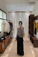 Brivin Black and White Striped Diagonal Collar Thin Knitted T-shirt for Women 2025 Summer New Lazy Wind Sun Protection Underwear