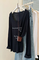 Real Shot of Korean High-End Thin and Slightly Transparent Long-Sleeved T-Shirt for Women in Summer in Black, Korean Style Outer Wear, Loose Air-Conditioning Top