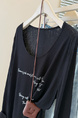 Real Shot of Korean High-End Thin and Slightly Transparent Long-Sleeved T-Shirt for Women in Summer in Black, Korean Style Outer Wear, Loose Air-Conditioning Top