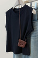 Real Shot of Pure Cotton Ribbed I-Shaped Vest for Women in Summer in Black, New Slim Fit Korean Style Short Sleeveless T-Shirt for Small Size