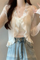 Real Shot Wholesale Price 2025 Summer New Three-Dimensional Flower Design Breathable Sun Protection Clothing Cardigan Jacket Women's Clothing in White