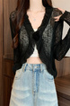 Real Shot Wholesale Price 2025 Summer New Three-Dimensional Flower Design Breathable Sun Protection Clothing Cardigan Jacket Women's Clothing in Black