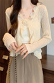Real Shot Wholesale Price 2025 Summer New Three-Dimensional Flower Design Breathable Sun Protection Clothing Cardigan Jacket Women's Clothing in Cream