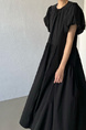 Artistic retro design, simple and fashionable long dress in black